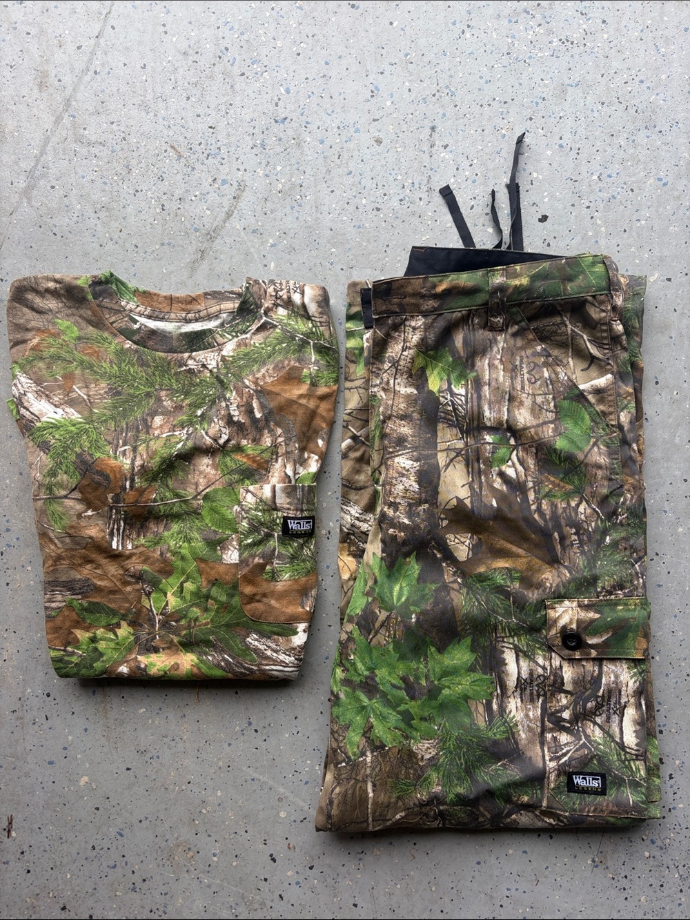 Walls Kids Camo Overalls in Green and Brown